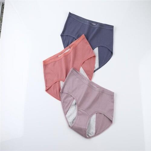 Cotton Leak Proof Menstrual Panties Physiological Pants Women Underwear Period Cotton Waterproof Plus Size Briefs