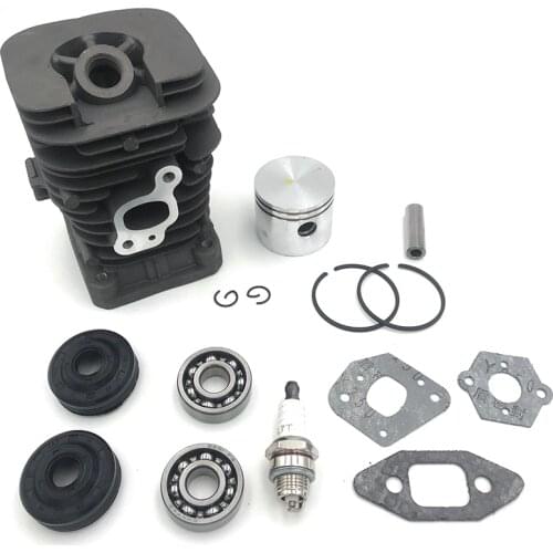 HUNDURE 41.1mm chainsaw cylinder and Gasket piston assy Spark Plug Grooved Ball Bearing Kit For Partner 350 Partner 351