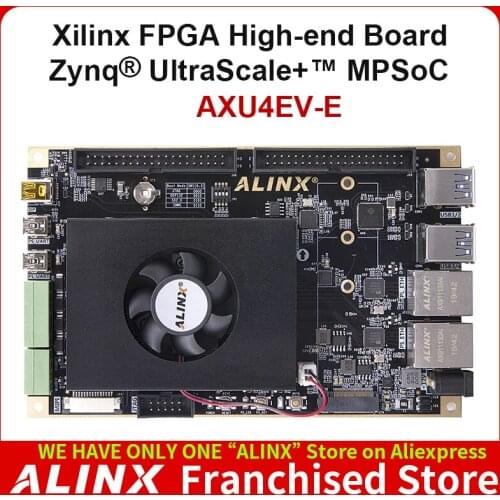 ALINX AXU4EV-E: Xilinx Zynq UltraScale+ MPSoC ZU4EV FPGA Development Board AI Vitis-AI DPU 4K Video