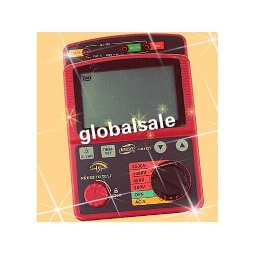 FREE SHIPPING BENETECH GM3123 Digital Insulation Resistance Tester 2500V 100Gohm