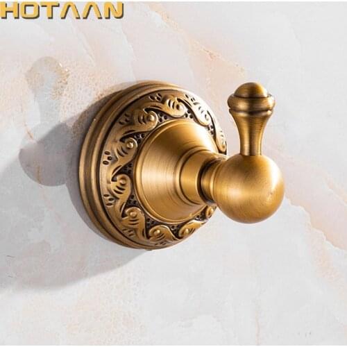 Free Shipping Robe Hook,Clothes Hook, Aluminium Construction with Antique Brass Finish,Bathroom Hook,Bathroom Accessory YT-13902
