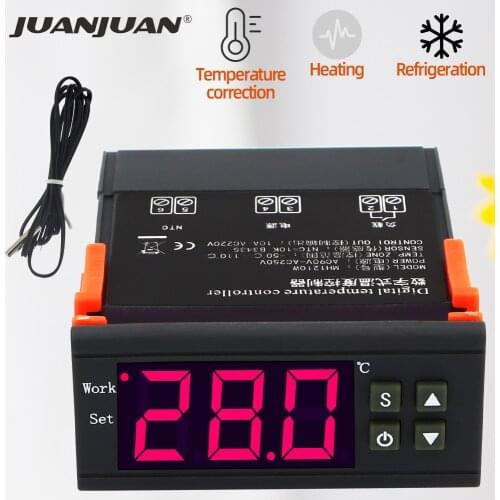 MH1210W Digital Thermostat Temperature Controller Switch Temp Meter Thermoregulator for Incubator Box NTC Sensor 40% off