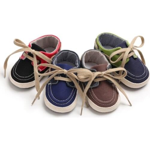 0-18 Months Crib Baby Shoes 2019 Kid Shoes Spring / Autumn Infant Baby Boy Soft Sole Cotton First Walkers