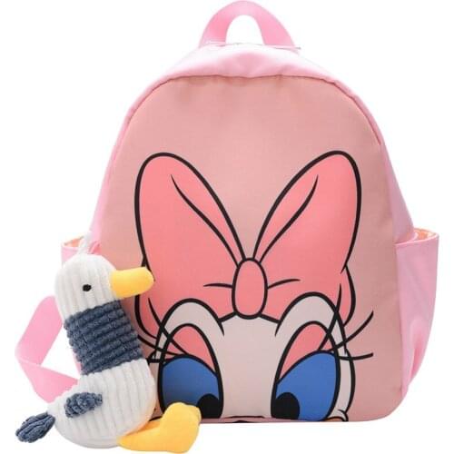 Disney mickey mouse doll pendant backpack Donald Duck New Childrens handbag Cartoon Schoolbag Daisy Nylon Backpack