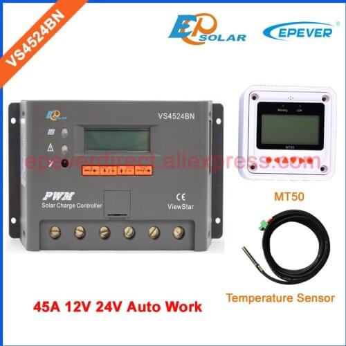 EPEVER VS4524BN 45A 45amp EPSolar 12V 24V Auto Switch Work Solar panels system Work EPsolar controller MT50 and Temp sensor
