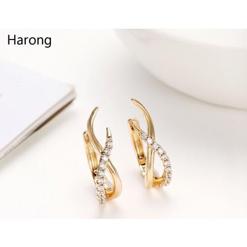 Aesthetic Copper Zircon Noble Quality Earrings Female Jewelry Exquisite Small Stud Earrings Woman Wedding Birthday Gift
