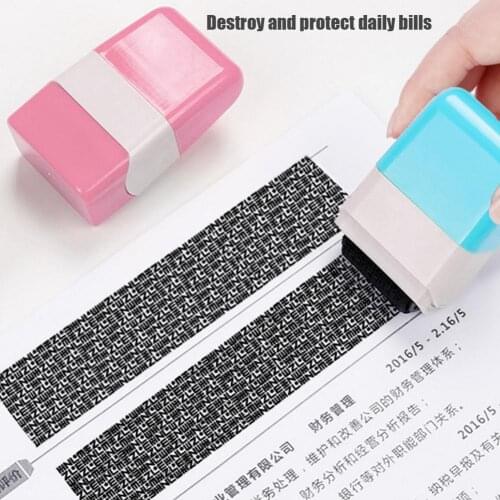 Security Stamp Roller Creative Identity Privacy Protection Stamp Portable Information Coverage Messy Code Data Protector Seal