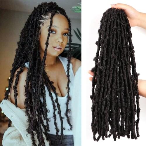 Hair Nest Faux Locs Butterfly Locs Crochet Hair Short Bob Distressed Locs Crochet Braiding Pre Looped Soft Messy Locs For Women