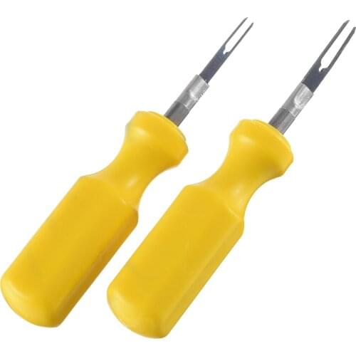 Mayitr 2pcs 3mm 2mm Car Wiring Connector Pin Release Extractor Puller Auto Terminal Removal Tools Kit For Audi