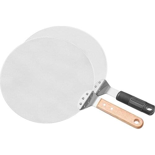Stainless Steel Pizza Shovel With Long Wooden/PP Handle 10inch Pizza Spatula For Oven Pizza Shovel Pizza Paddle Cake Baking Tool