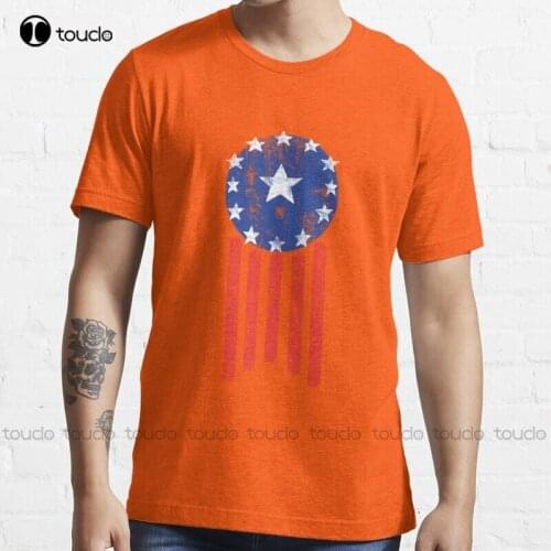 New Old World American Flag T-Shirt Cotton Tee Shirt Unisex summer shirts