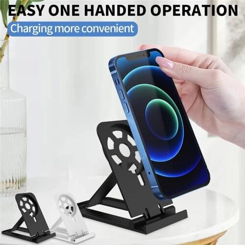 New Foldable Wireless Magnetic Charger Stand Desktop Stand For Mobile Phone Magnetic Charger Stand Adapter Support Stand