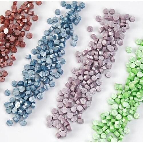 One Bag Sealing Wax Beads Granular Grain 32-34g around 100pcs Wax Seal tablet Multi Color Seal Wax Seal Stamp