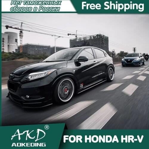 Headlights For Car honda HRV 2014-2019 Vezel DRL Day Running Light Head Lamp LED Bi Xenon Bulb Fog Lights Tuning Car Accessory