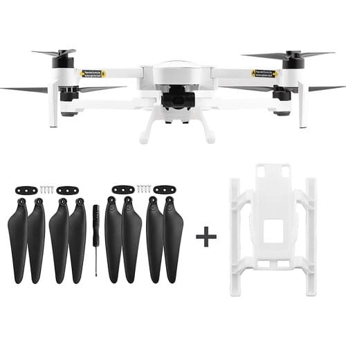 1 Set Propeller & Heightened Landing Gear Height Extender Foot Protector Stand for Hubsan Zino H117S Drone Accessories
