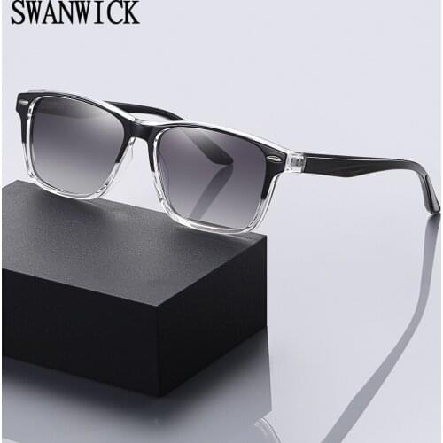 Swanwick square frame sunglasses polarized sun glasses for men rivet TR90 women black blue fashion accessories European unisex