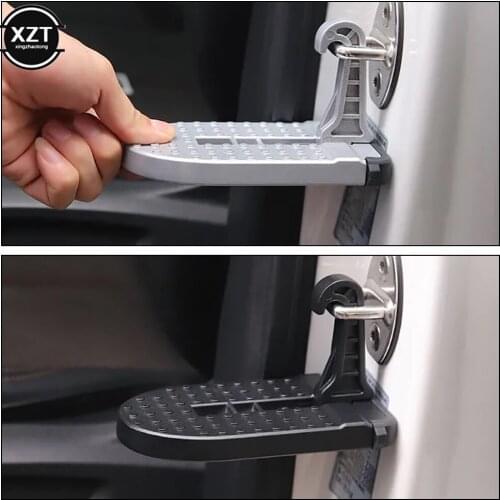 Universal Foldable Car Door Step Auxiliary Pedal Folding Stepping Ladder Foot Pegs Multifunction Easy Access Car Accessories