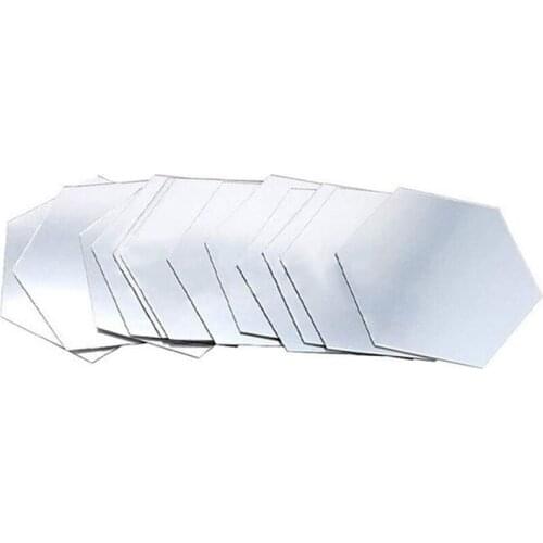 Mirror Wall Stickers Bedroom Living Room Detachable Waterproof Self-Adhesive DIY Wall Stickers Mural Decoration Silver