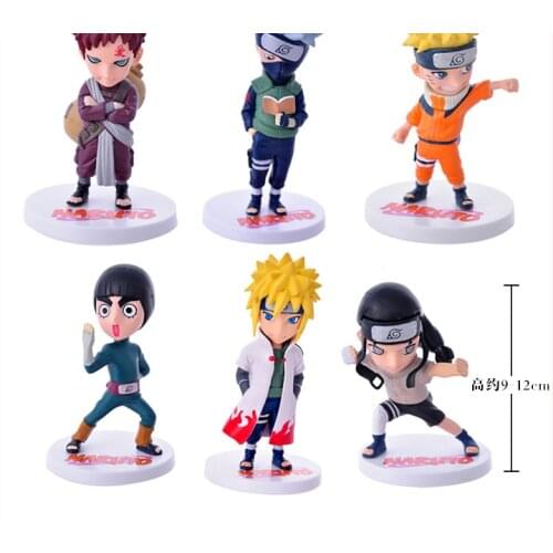 1pcs Naruto Anime Peripheral 2021 Generation 6 Doll Toy Decoration Plastic PVC 9-12cm Car Doll Decoration Hand to do Model
