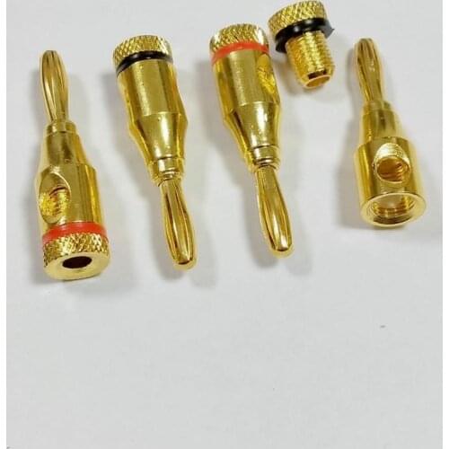 1000pcs Audio Speaker Cable Wire 4mm Banana Plug Connector adapter