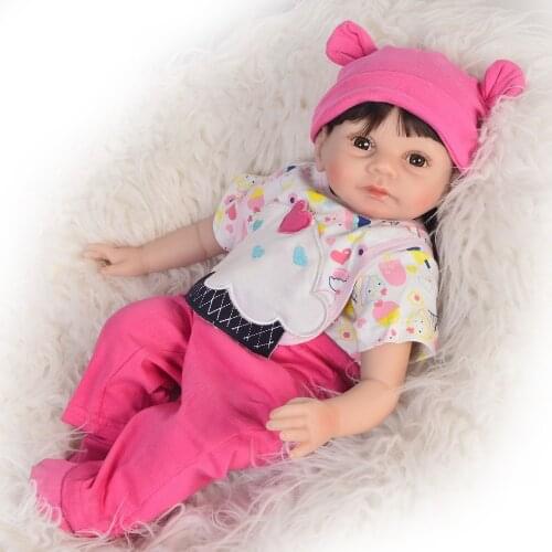 22"55cm Reborn soft silicone vinyl babies wholesale adorable bb reborn bonecas Handmade fashion DIY Xmas Gifts toys for sale