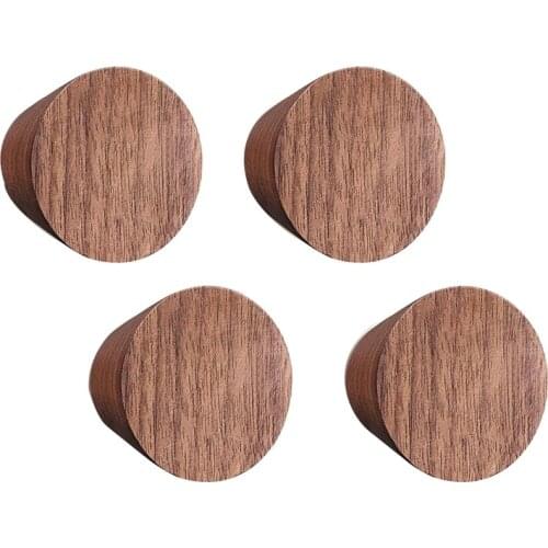 4 Packs Wooden Coat Hooks Wall Mounted Single Cone Rack Single Coat Rack Hooks Wooden Craft Hat Towel Rack