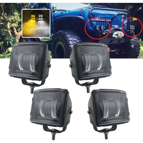 6D Lens 5 Inch Square Led Work Light 12V For Car 4WD ATV SUV UTV Trucks 4x4 Offroad Motorcycle Auto Working Driving Lights