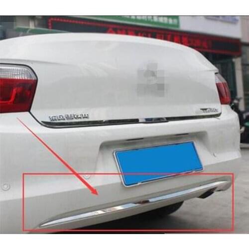Auto parts stainless steel Trunk trunk under the tailgate trim Car styling fit for 2014-2017 Citroen Elysee C-Elysee 1PCS