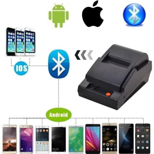 Bluetooth Printer 58mm Wireless Bluetooth Small Receipt Ticket Thermal Printer for Android IOS Mini Portable Printer