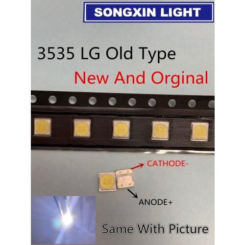 For LG SMD LED 50PCS/Lot 3535 6V Cold White CHIP-2 2W For TV/LCD Backlight TV Application 3535 LG Old Type Orginal 3535 6v LED
