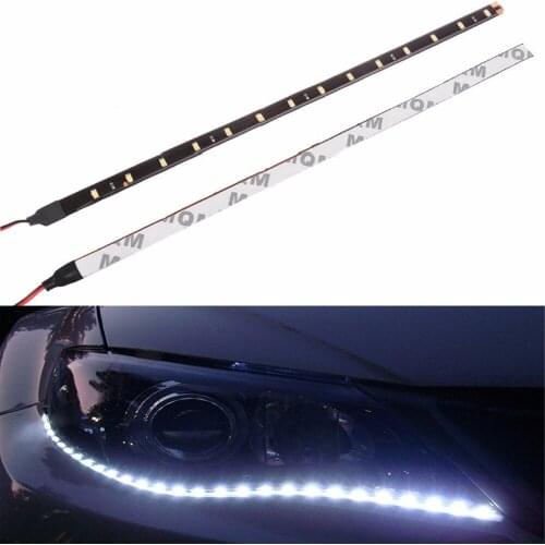 2x 12V Universal 30cm Car DRL Daytime Running Light Waterproof Headlight Decoration LED Strip Lights Motorcycle Styling Bar Lamp