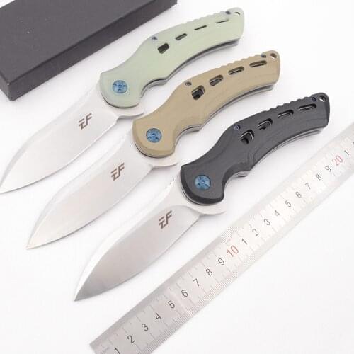 Eafengrow Real D2 Steel EF937 ball bearing flipper Folding G10 Camping Hunting Kitchen Survival Outdoor EDC Tool Utility Knife