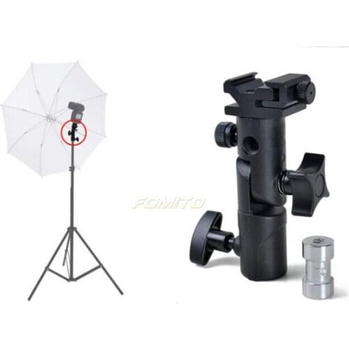 Fomito Factory Block E-type flash bracket umbrella holder bracket lamp holder flash bracket E Bracket Swivel Light Stand Flash