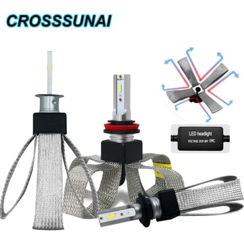 H4 H7 LED Car Lights H11 H1 H3 880 9005 9006 9007 H13 HB3 HB4 Auto Headlight Bulb Lamp Kit Foglights CSP Automotivo 12V 6000K