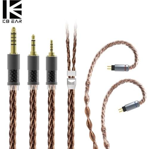 KBEAR Crastal-B 8core 7N OCC Upgrade Cable Wide Compatibility HIFI headphones Cables MMCX/2PIN/QDC/TFZ blon 03 tri i3pro edx