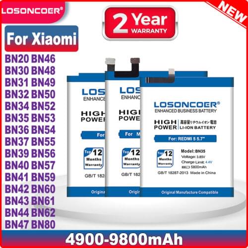 LOSONCOER Xiaomi Redmi 9 Prime Batteries