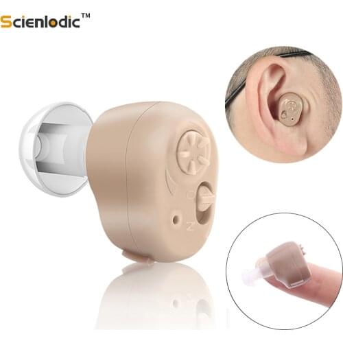 Mini Hearing Aids for Deafness Sound Amplifier ITE Hearing Aid Hearing Amplifier for The Elderly Moderate Severe Hearing Loss