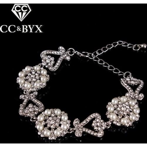 Fashion Jewelry Bridals bracelets beautiful wedding jewellery & pearl bracelet for women accessories E001