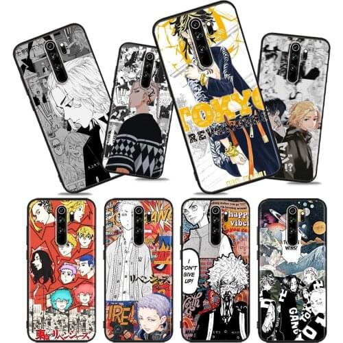Tokyo Avengers Soft TPU For Xiaomi Redmi Note10 10S 9T 9S 9 8T 8 7 6 5A 5 4 4X Prime Pro Max Black Phone Case