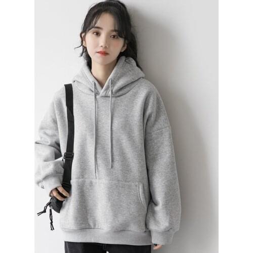 No Pilling Hooded Sweatshirt Womens Spring And Autumn Long Sleeve 2021 New Loose Top