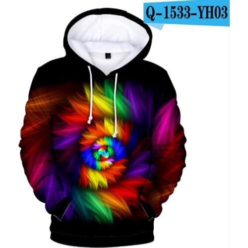 New 3D Printed Colorful Men/women Hoodies Sweatshirt Children Magic Swirl Pattern 3D Sweat Tops Crewneck Hoondie Autumn Outwear