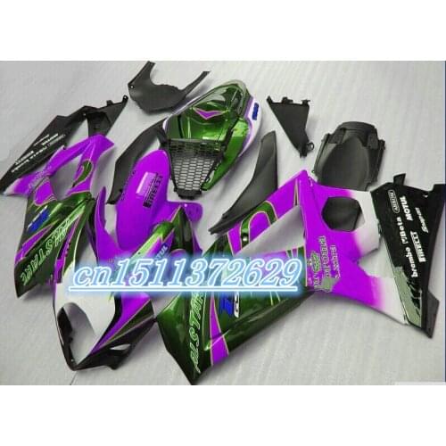ABS plastic fairing for SUZUKI GSXR1000 2007 2008 K7 K8 GSXR 1000 07 08 purple black green