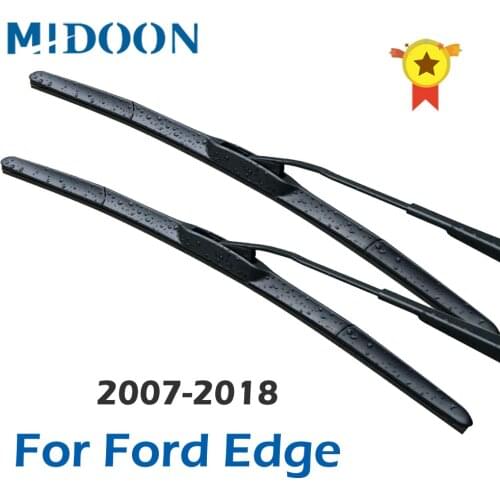MIDOON Wiper Blades for Ford Edge Fit Hook Arms / Pinch tab Arms Model Year from 2007 to 2018