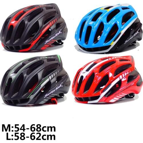 Bike Helmet Ultra-light Safety Sports Road Bicycle Helmet LED warning light Integrally-molded Mountain Bike Helmet Adjustable