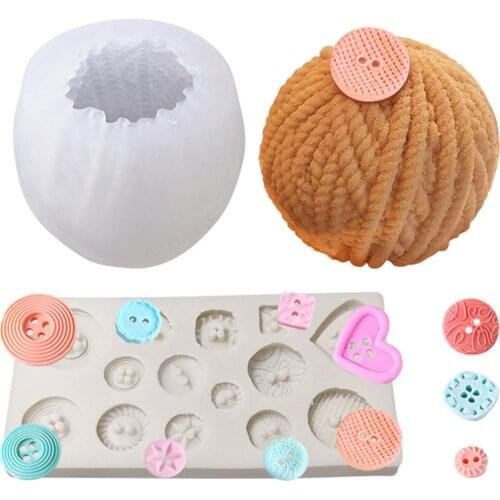 Button Shape Silicone Cake Mold DIY Fondant Chocolate Cookie Biscuit Silicone Mold Candy Mold Cake Baking Decorating Tools