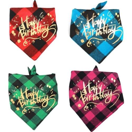 Washable Pet Dogs Bibs Support Customize Dog Kerchief Birthday Bibs Scarf Collar Grooming Supplies