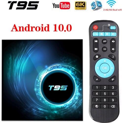 T95 H616 BT Smart Android 10.0 TV Box 2.4G/5G Dual WiFi Bluetooth Allwinner 4K HD Media Player Youtube Set Top Box