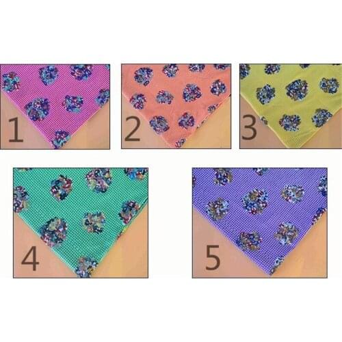 High quality African French net tulle Lace Fabric for party Hot selling YG-512 sequins lace fabric