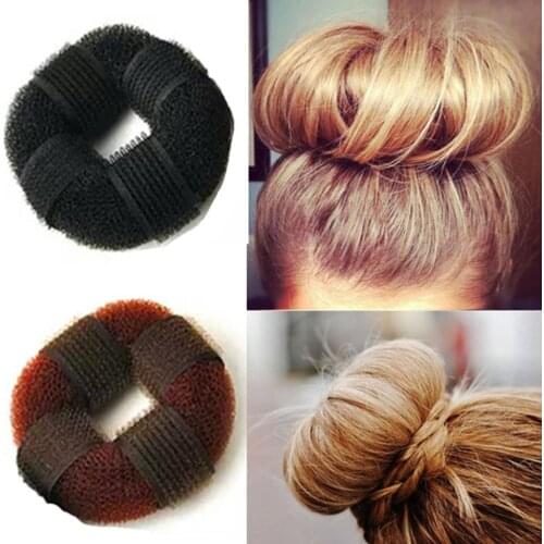 1PC Women Hair Bun Plate Donut Maker Magic Foam Sponge Hair Tools Princess Girls Hair Accessories Elastic Hair Bands