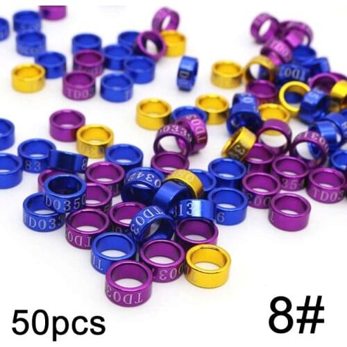50 Pcs Dove Bands Bird Foot Ring Species Identify Training Rings Pet Bird Label H58C
